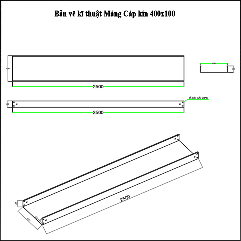 ưu điểm của máng cáp 400x100
