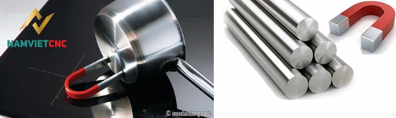 Một phương pháp đơn giản khác để phân biệt Inox 304 và Inox 201 là sử dụng nam châm Một phương pháp đơn giản khác để phân biệt Inox 304 và Inox 201 là sử dụng nam châm